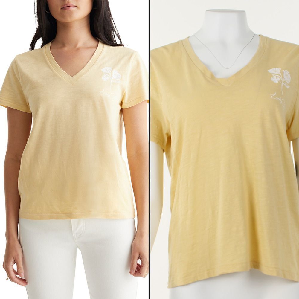 Lucky Brand Lucky Flower V-Neck